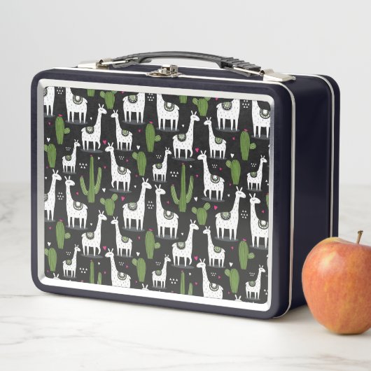Lunch Box Motif heureux de lama (En situation)
