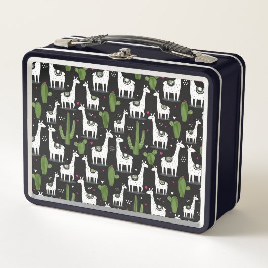 Lunch Box Motif heureux de lama (Devant)