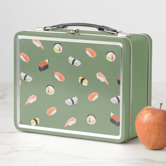 Lunch Box Motif japonais de sushi (En situation)