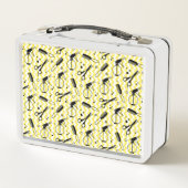 Lunch Box Motif jaune d'outil de coiffeur (Dos)