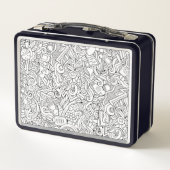Lunch Box Motif Médicale de B&W (Dos)