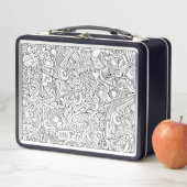 Lunch Box Motif Médicale de B&W (En situation)