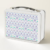 Lunch Box Motif mexicain d'art populaire de tuile d'oiseau (Dos)