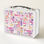 Lunch Box Motif mignon de manucure de griffonnage (Dos)