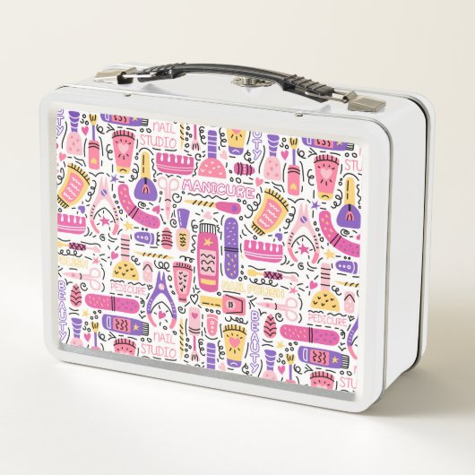 Lunch Box Motif mignon de manucure de griffonnage (Dos)