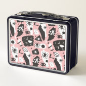 Lunch Box Motif moderne abstrait d'oeil et de lèvres (Dos)