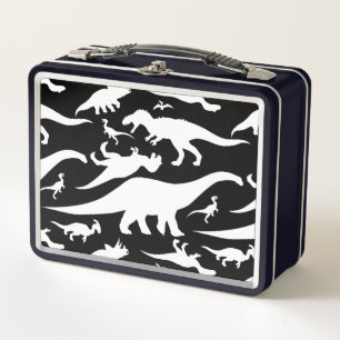 Lunch Box Motif noir et blanc de dinosaure