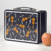 Lunch Box Motif note musique cello (En situation)