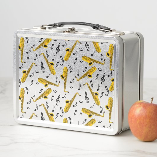 Lunch Box Motif note musique saxophone (En situation)
