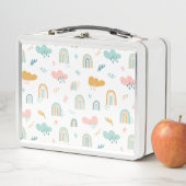 Lunch Box Motif nuage Rainbow et pluie amusant (En situation)