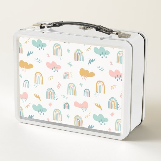 Lunch Box Motif nuage Rainbow et pluie amusant (Dos)