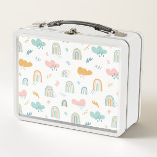 Lunch Box Motif nuage Rainbow et pluie amusant