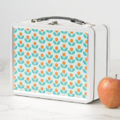 Lunch Box Motif orange géométrique de style scandinave (En situation)