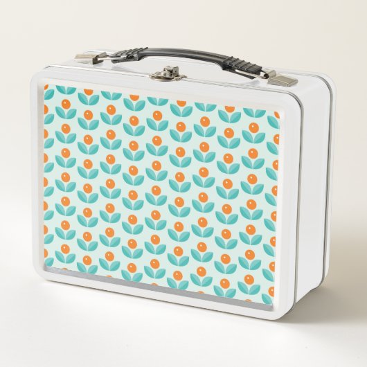 Lunch Box Motif orange géométrique de style scandinave (Devant)