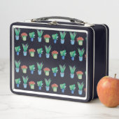Lunch Box Motif original de conception plante aquarelle 1 (En situation)