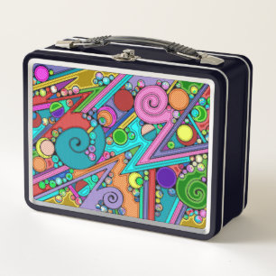 Lunch Box Motif Peint À La Main Et Numériquement Art 12