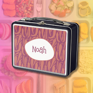 Lunch Box Motif piment illustré avec le nom des enfants