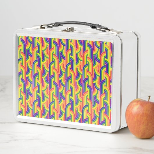 Lunch Box Motif Rainbow moderne (En situation)