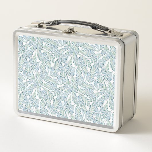 Lunch Box Motif rayé décoratif de feuille (Devant)
