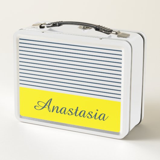 Lunch Box Motif rayé moderne (Dos)