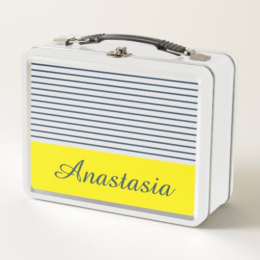 Lunch Box Motif rayé moderne (Devant)
