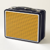 Lunch Box Motif rayure rétro jaune noir (Dos)