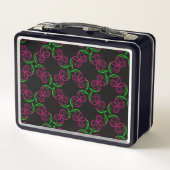Lunch Box Motif Rose rose chaud (Dos)