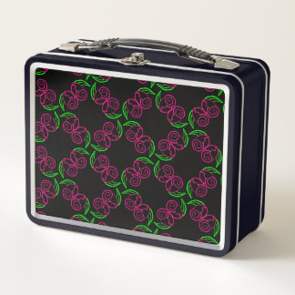 Lunch Box Motif Rose rose chaud
