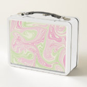 Lunch Box Motif rose vert à bille liquide (Dos)