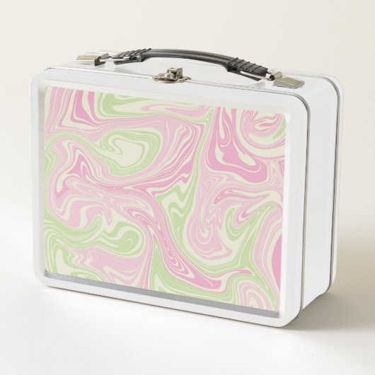 Lunch Box Motif rose vert à bille liquide (Devant)