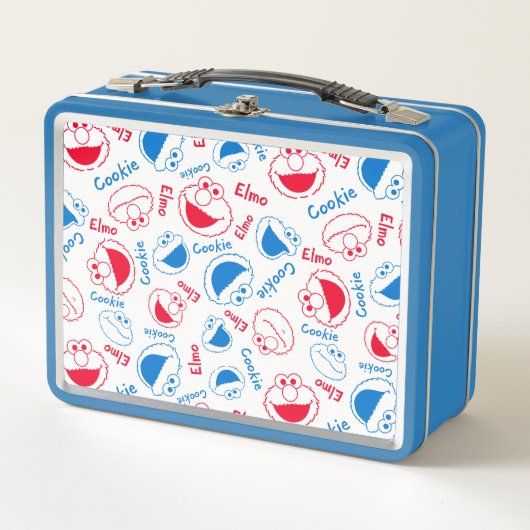 Lunch Box Motif rouge et bleu (Devant)