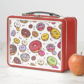 Lunch Box Motif sans couture de donuts (En situation)
