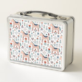 Lunch Box Motif scandinave d'art populaire de cheval (Dos)