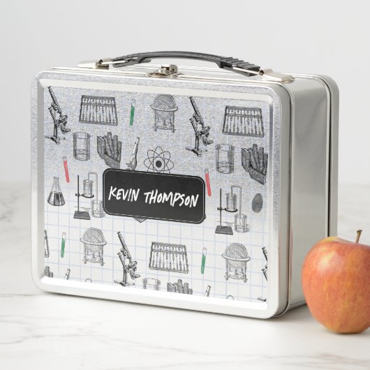 Lunch Box Motif scientifique spécialisé en chimie scientifiq (En situation)