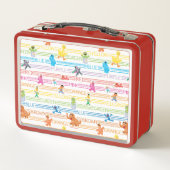 Lunch Box Motif Sesame Pals couleur arc-en-ciel (Dos)