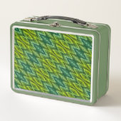 Lunch Box - Motif Snakeskin en Verts (Devant)