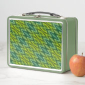 Lunch Box - Motif Snakeskin en Verts (En situation)