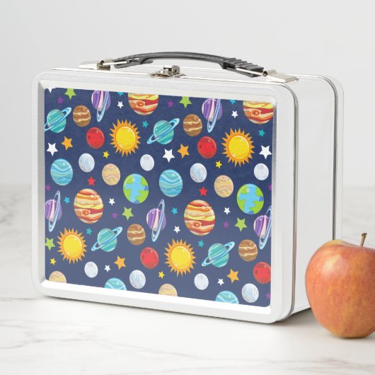Lunch Box Motif spatial, Planètes, Étoiles, Cosmos, Galaxie (En situation)