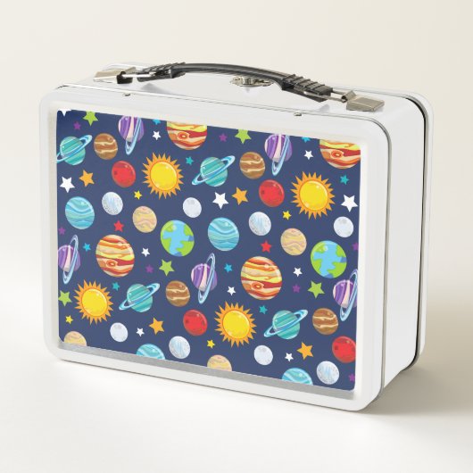 Lunch Box Motif spatial, Planètes, Étoiles, Cosmos, Galaxie (Dos)