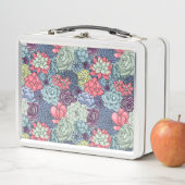 Lunch Box Motif succulent coloré (En situation)