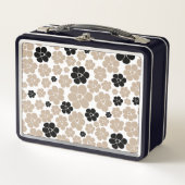 Lunch Box Motif tendance en Taupe, noir et blanc (Devant)