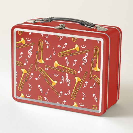 Lunch Box Motif Trombone Music Notes (Devant)