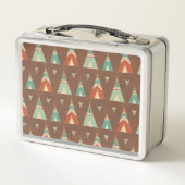 Lunch Box Motif turquoise de Teepee d'étape | de Geo de (Dos)