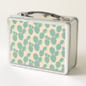 Lunch Box Motif vert et rose de cactus (Dos)