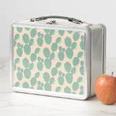 Lunch Box Motif vert et rose de cactus (En situation)