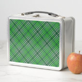Lunch Box Motif vert-foncé et de Forest Green de plaid (En situation)