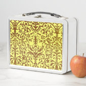 Lunch Box Motif victorien jaune (En situation)