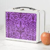Lunch Box Motif victorien violet (En situation)