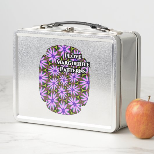 Lunch Box Motifs marguerite violet (En situation)