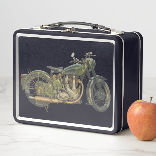 Lunch Box Moto vert (En situation)